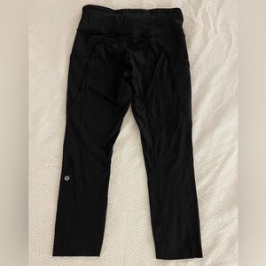 lululemon Fast and Free Crop Black Leggings